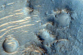 Layers in Crater in Libya Montes
