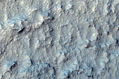 Mass Movement Features on Crater Wall in Terra Cimmeria