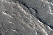 Lava Flows on Southeast Flank of Olympus Mons