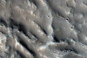 Ridges and Hollows in and Around Crater in Northern Mid-Latitudes