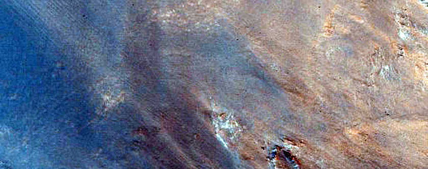 Phyllosilicates in Rim of Crater near Toro Crater