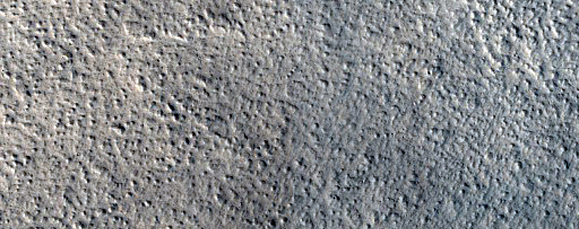 Fresh Impact Crater in Amazonis Planitia
