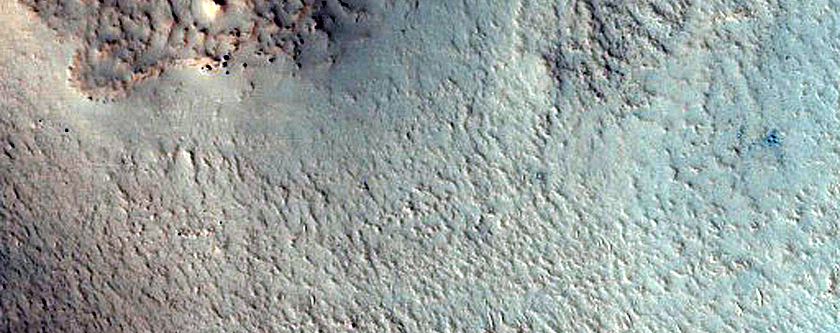 Layered Deposit in Crater in Protonilus Mensae