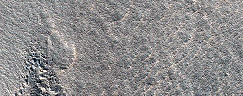 Dipping Layers along Mesa in Ismeniae Fossae