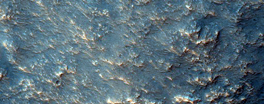 Channel within Larger Valley in Northern Hellas Planitia