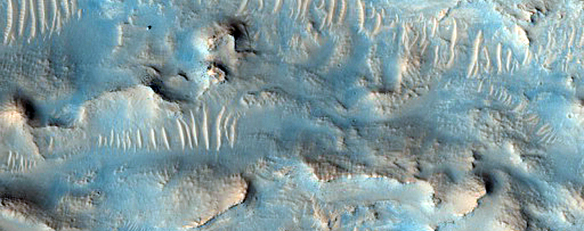 Layers Northeast of Antoniadi Crater