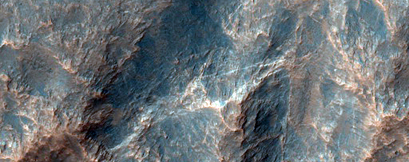Red-Toned Materials East of Terby Crater