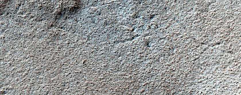 South Polar Terrain with Crater
