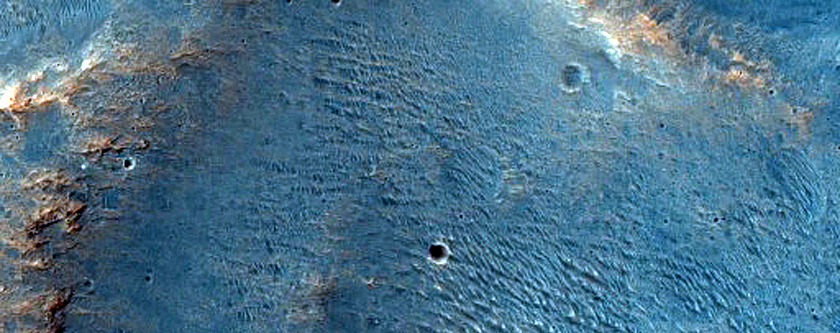 Channel near Millochau Crater