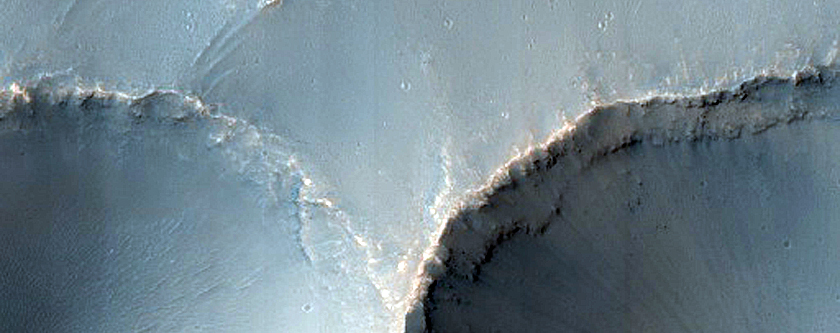 Crater in Southern Mid Latitudes