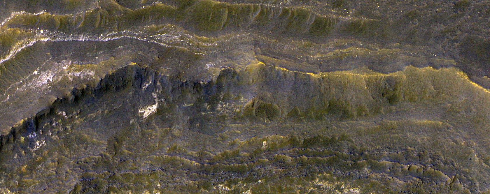 Un depósito por deslizamiento de tierra en Melas Chasma