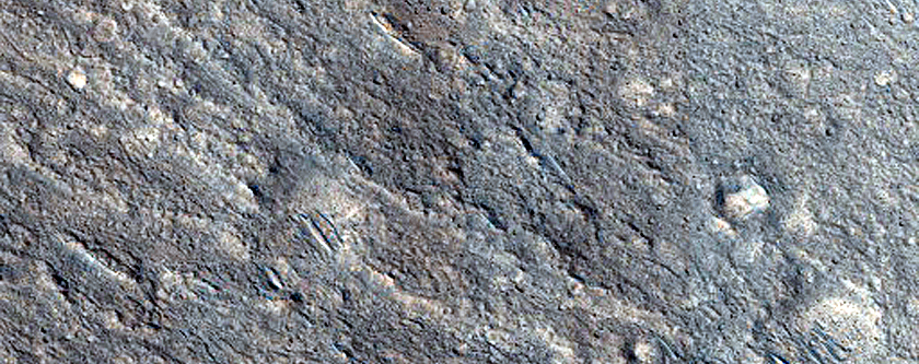 Crater near MOC Image R0901854