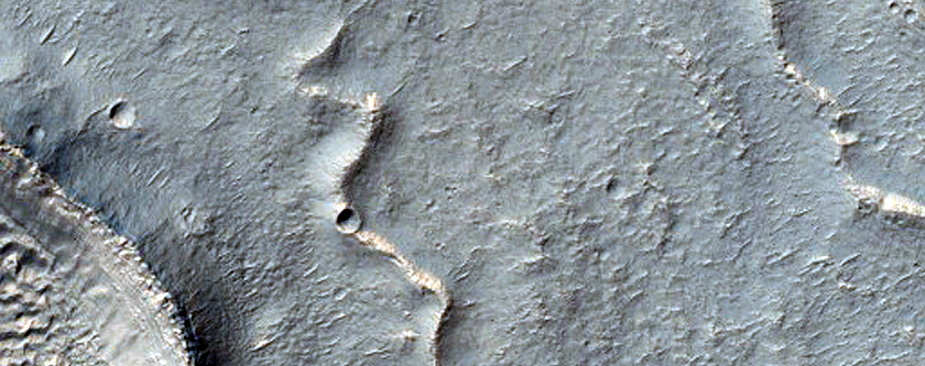 Curved Ridges near Reull Vallis