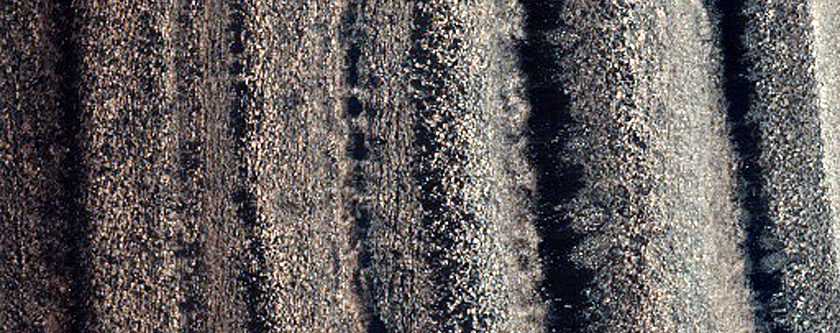 Juventae Chasma Layered Mound Scarp Monitoring