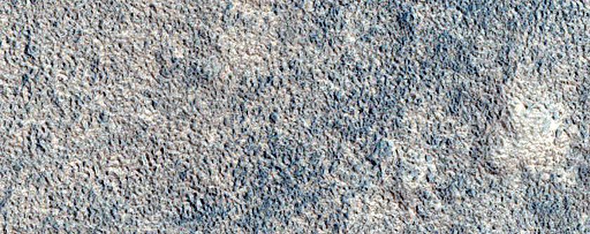 Channels near Crater in Northern Arabia Terra