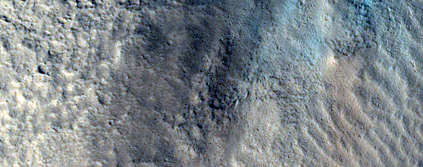 Fresh Impact Crater in Tempe Terra