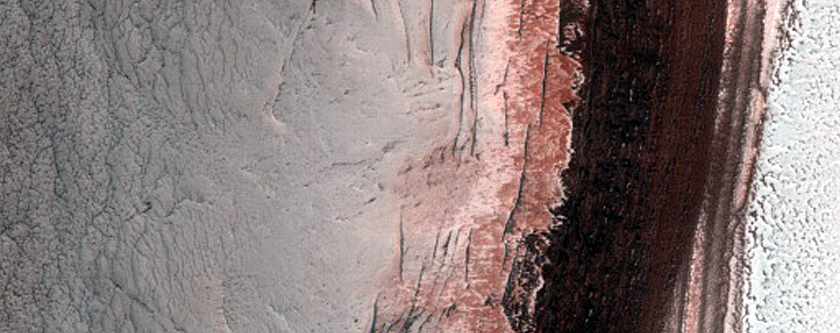 Active North Polar Layered Deposits Scarp Avalanche Monitoring