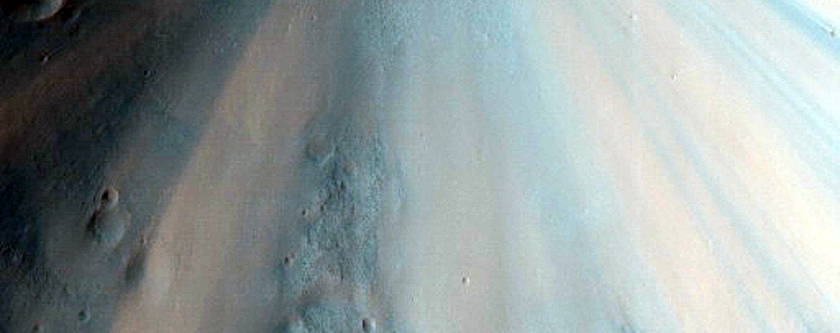 Colorful Impact Crater in Tyrrhena Terra