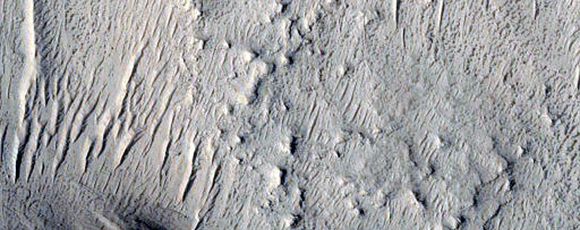 Layered Mesa near Flammarion Crater