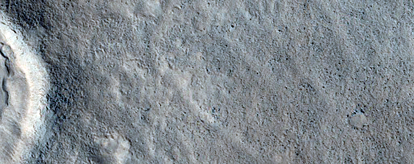 Layered Mesa in Crater in Deuteronilus Mensae