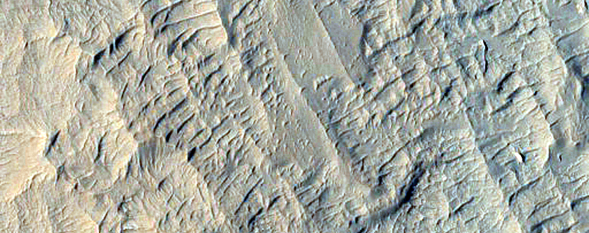 Landforms North of Nicholson Crater