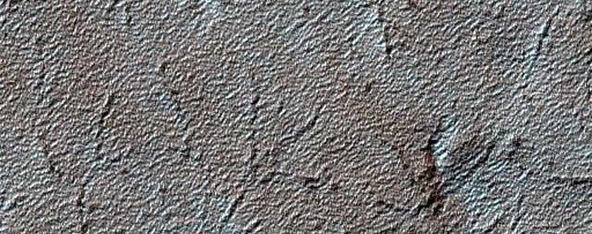 Possible Crater in South Polar Layered Deposits