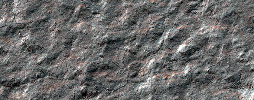 Possible Crater or Depression in South Polar Layered Deposits