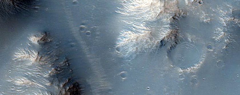 Wall of Crater in Tyrrhena Terra