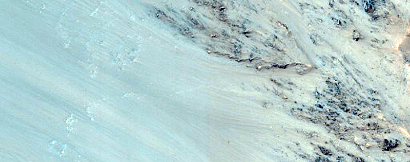 Crater Exposing Central Uplift of Bakhuysen Crater