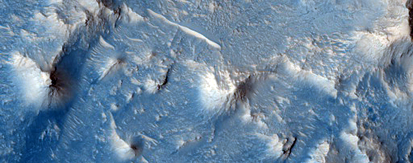 Contact Scarp Between Units on Crater Floor