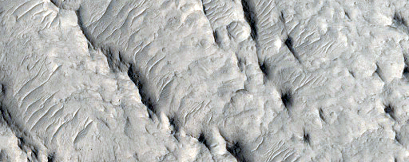 Deposits in Aeolis Dorsa