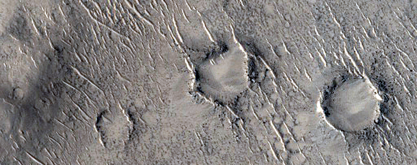 Line of Cones Northwest Isidis Planitia