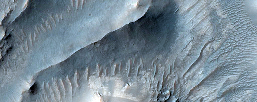Ridges in Crater in Noachis Terra