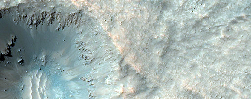 Monitor Slopes of Small Crater