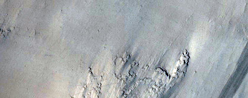 Crater Slope in Amazonis Planitia