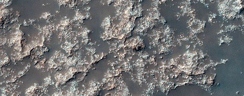 Eroded Bedrock on Crater Floor