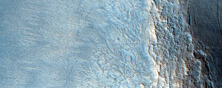 Gullies Previously Identified in Walls of Crater