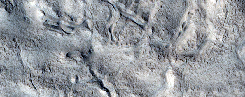 Lineated Valley Floor Material in Terrain North of Arabia Region