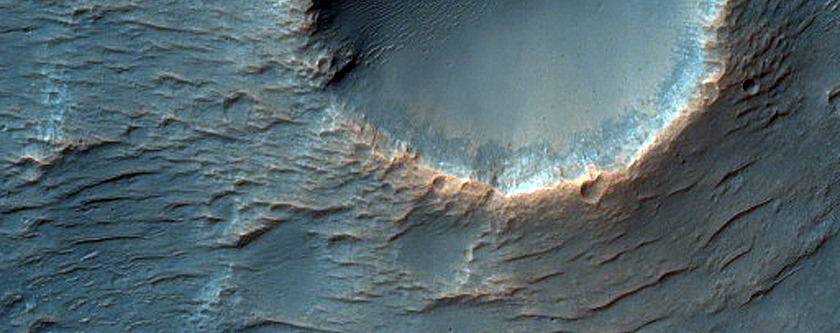 Channels near Huygens Crater