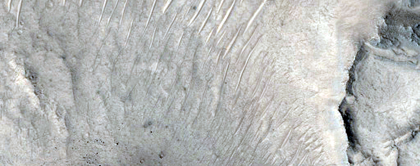 Ridges North of Antoniadi Crater