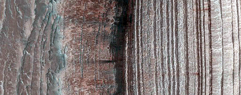 Steep North Polar Peripheral Scarp