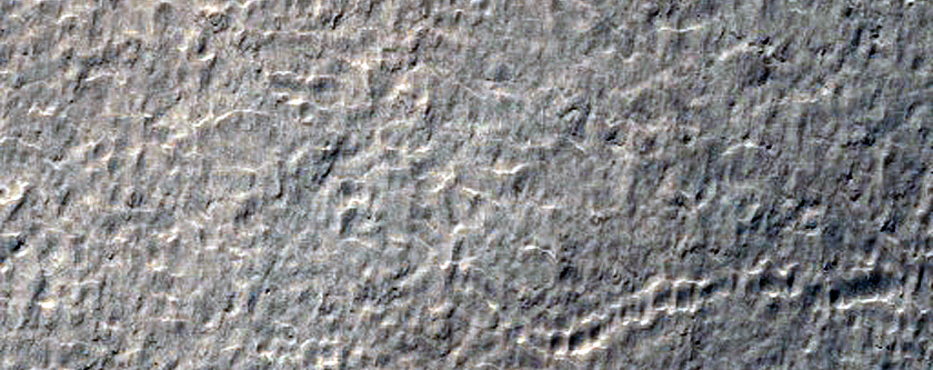 Channel in Valley in Southern Mid-Latitude Crater