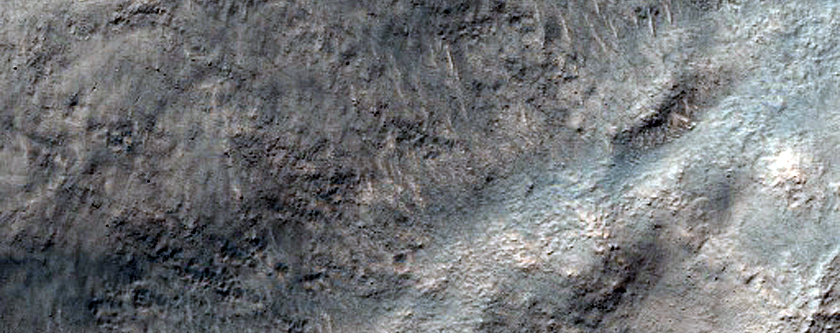Crater Floor Features North of Wirtz Crater
