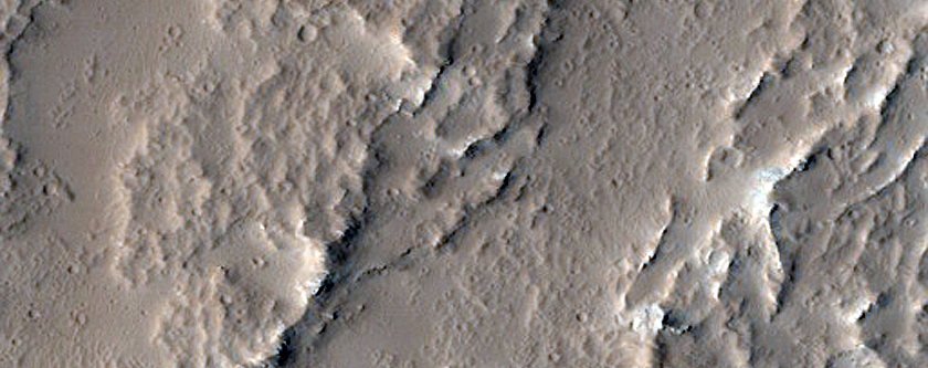Lava Channel South of Olympus Mons