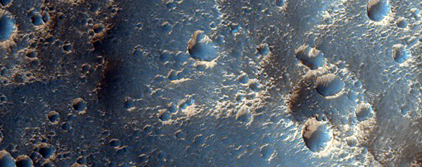 Overlapping Landslides in Crater in Margaritifer Terra