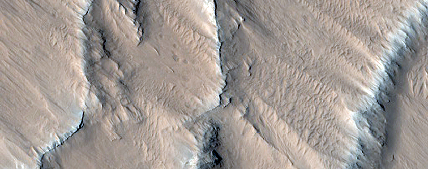 Ridges South of Lycus Sulci