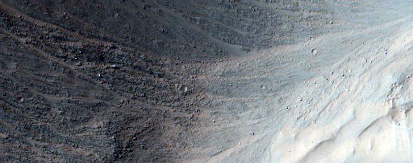 Southern Canyon Wall in East Coprates Chasma