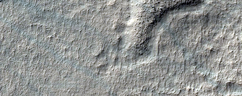 Crater Wall in Terra Sirenum