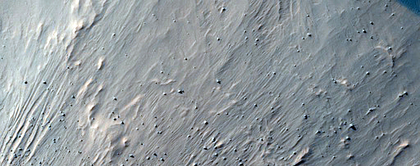 Rabe Crater Dune-Bedrock Contact