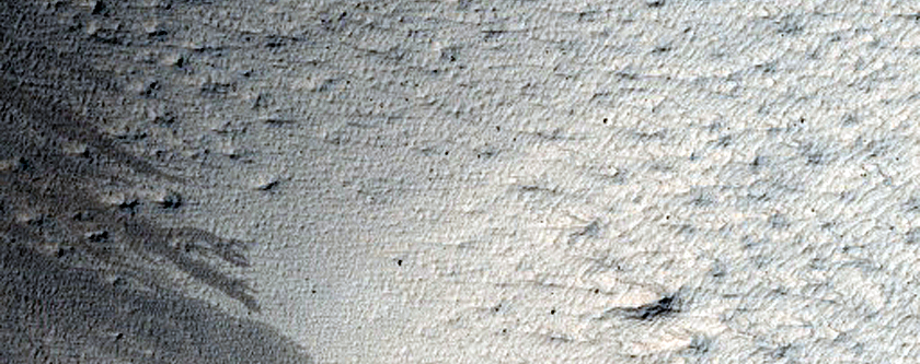 Dark Slope Streak Monitoring in Crater